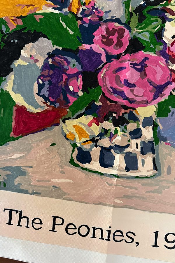 Pink peonies paint by number kit