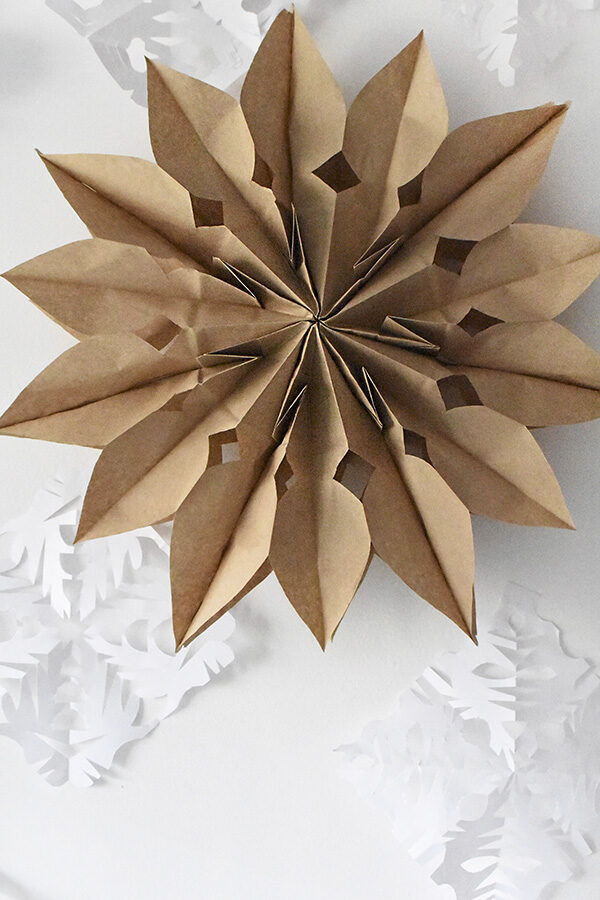 DIY Brown Paper Bag Holiday Stars