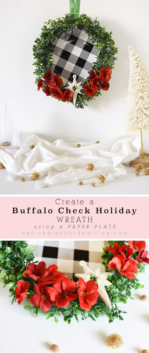 Black and White Buffalo Check wreath