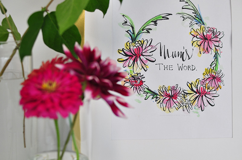 Colorful Mum's the Word Fall print