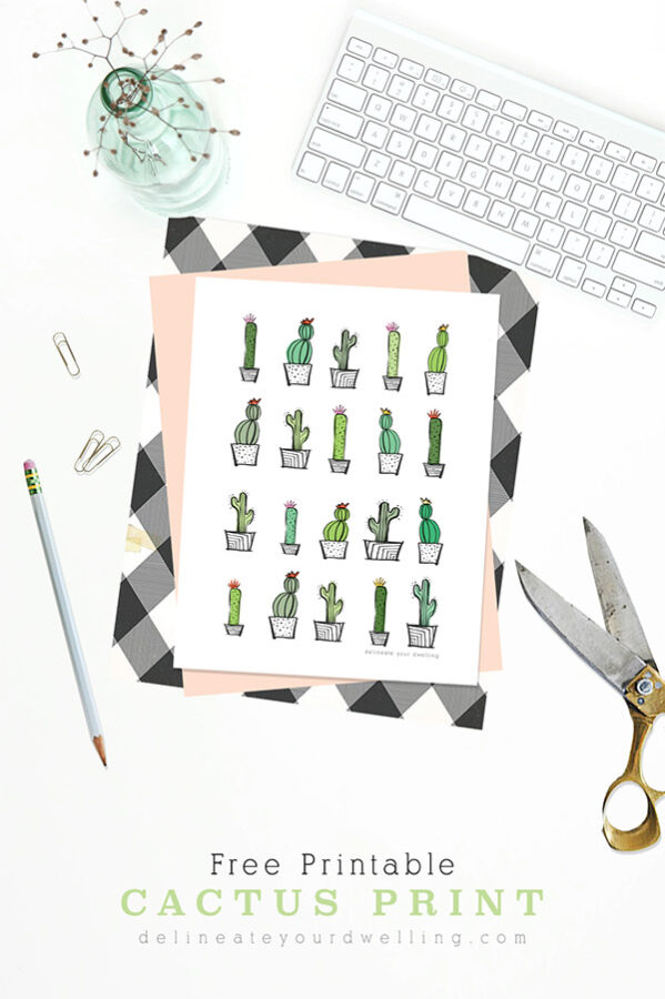 Free Printable Cactus Print - Delineate Your Dwelling