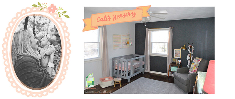 Trendy baby girl's nursery