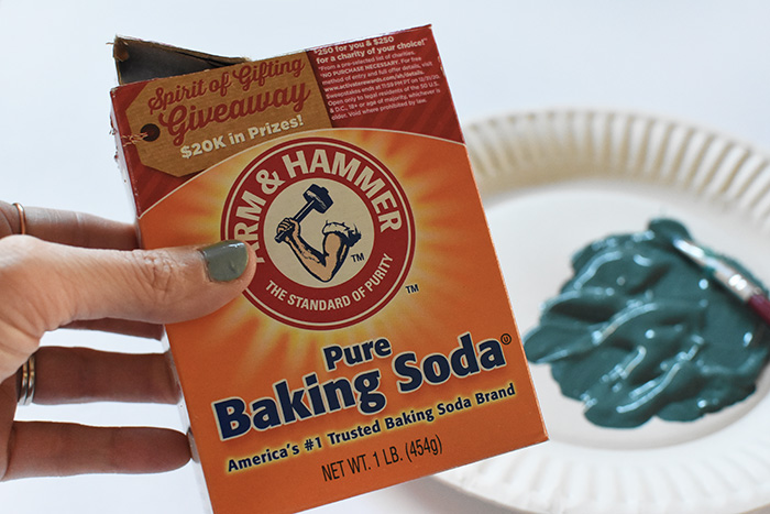Baking Soda blue paint