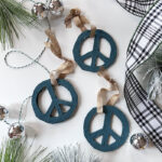 Cardboard Peace Sign ornaments