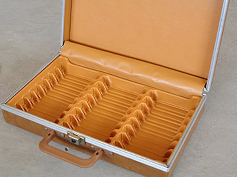 Thrifted Orange plastic 80's Cassette case