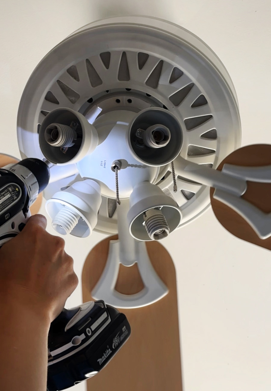 Installing Ceiling Fan blades