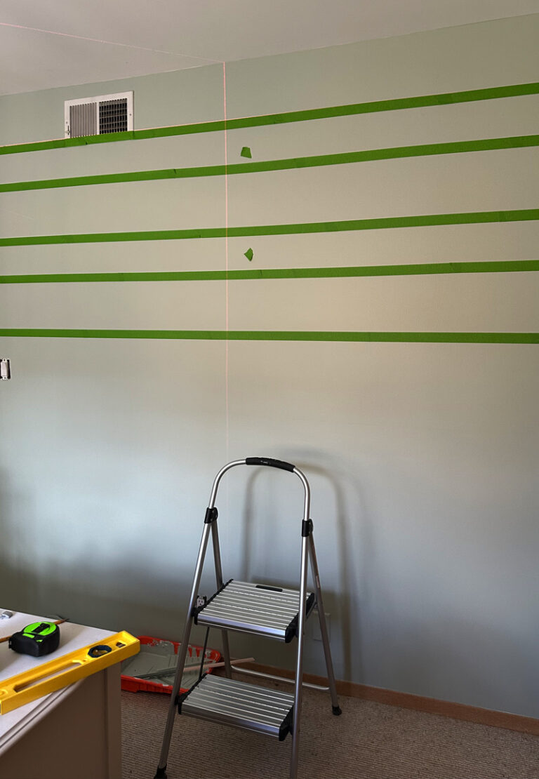 How to paint a Checker Pattern Accent Wall - Delineate Your Dwelling