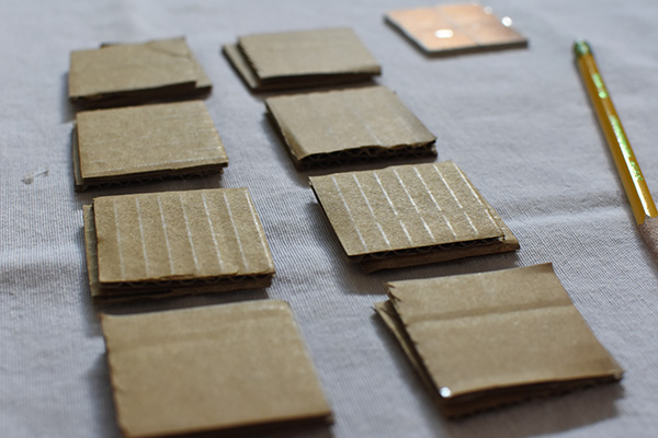 Cardboard squares