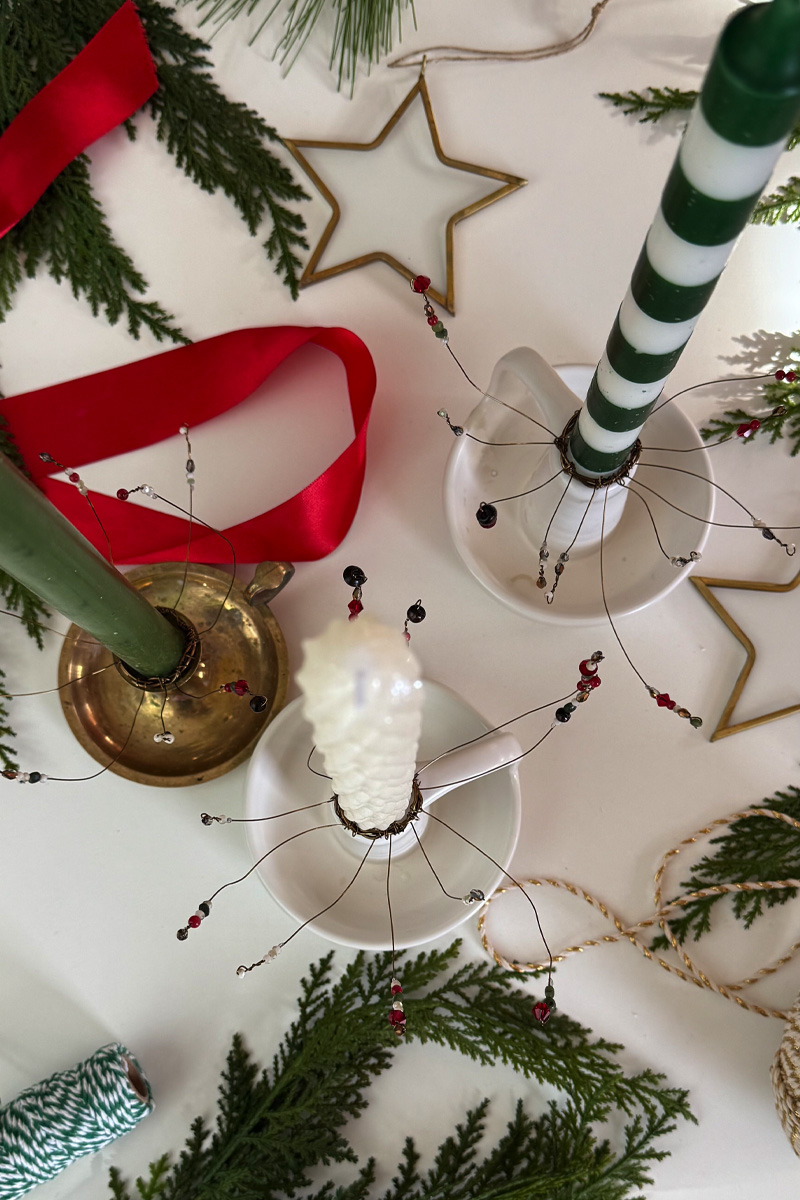 Holiday Beaded Candle Cuffs