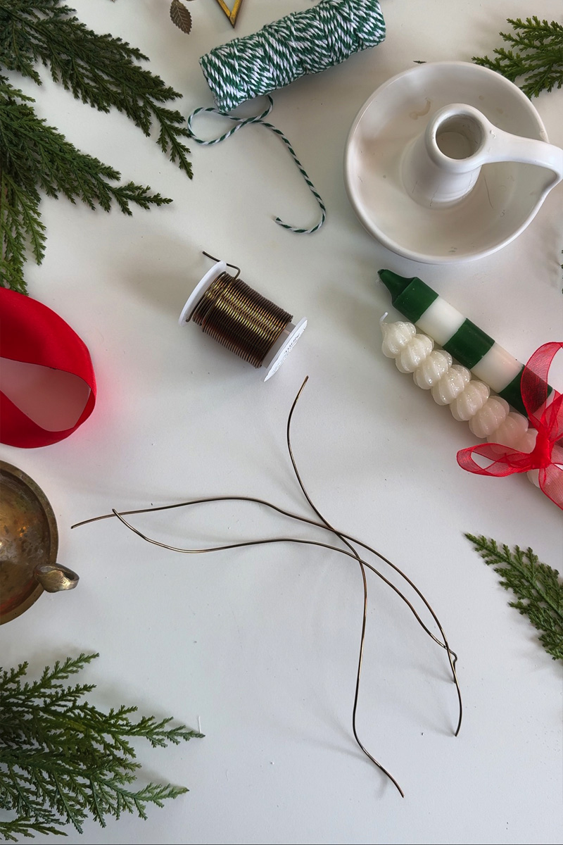 Three pieces of cut wire