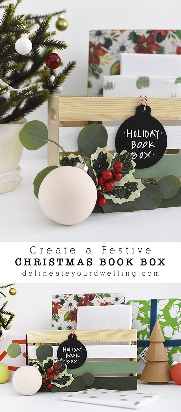 Holly, Chalkboard Christmas Book Box 