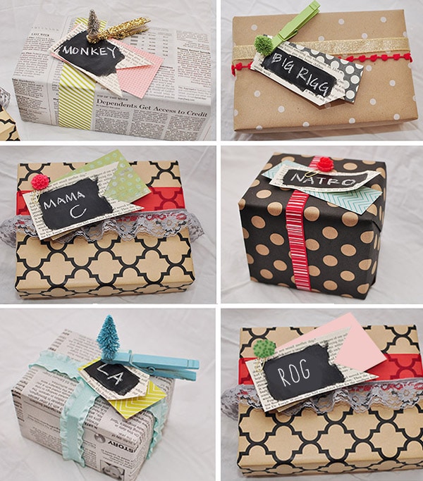 Christmas Gift - scrapbook gift tags