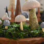 DIY Christmas Mushroom Centerpiece