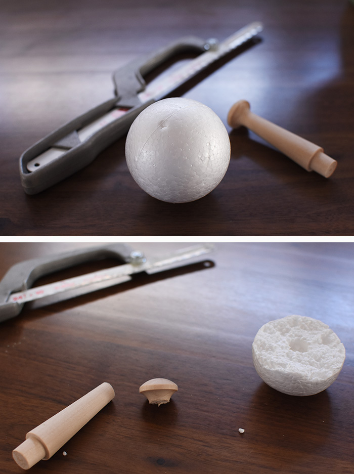 DIY Wooden Peg Mushroom 