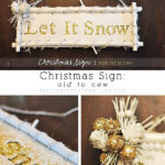 Let it Snow Modern Christmas Sign