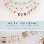 Christmas Watercolor Garland