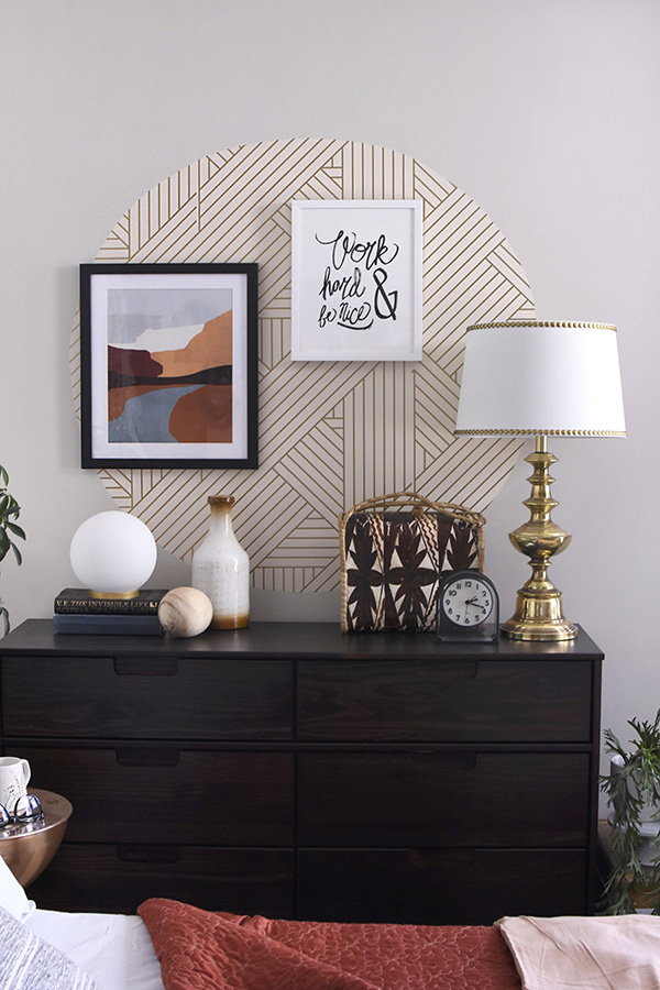 Bedroom Reveal: DIY Wallpaper Accent Wall - YesMissy