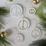 DIY Clay Peace Sign Ornaments