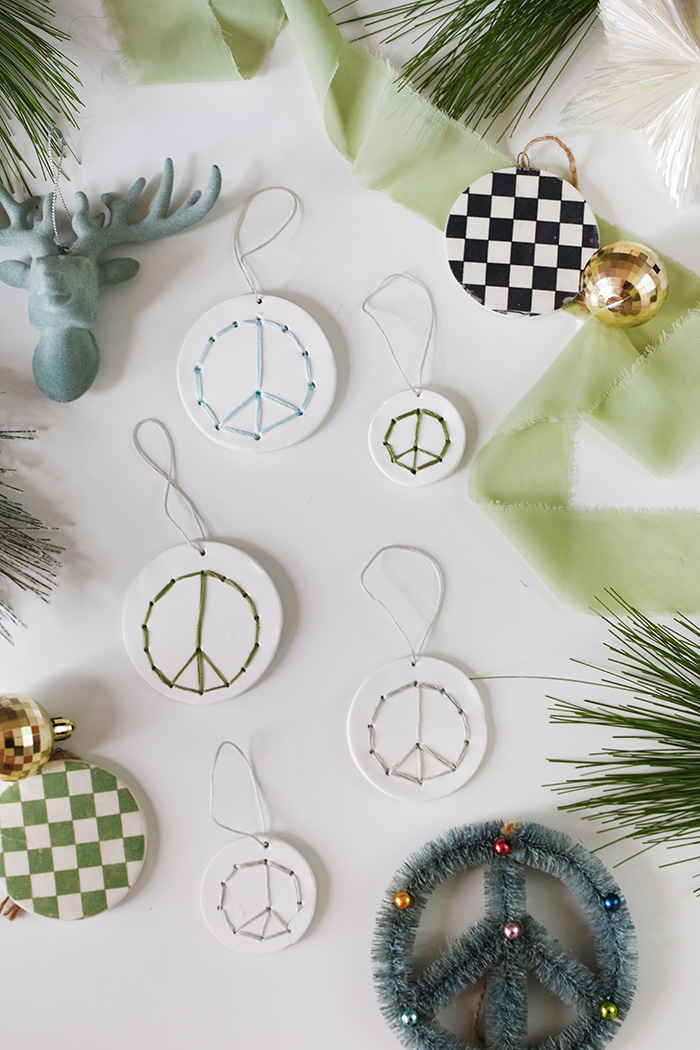 Trendy Peace Sign Ornaments