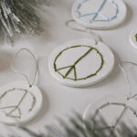 DIY Clay Peace Sign Ornaments