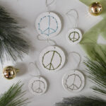 DIY Clay Peace Sign Ornaments