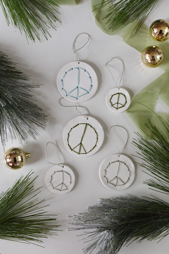 How to make Clay Peace Sign Ornaments - Delineate Your Dwelling