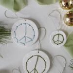 DIY Clay Peace Sign Ornaments