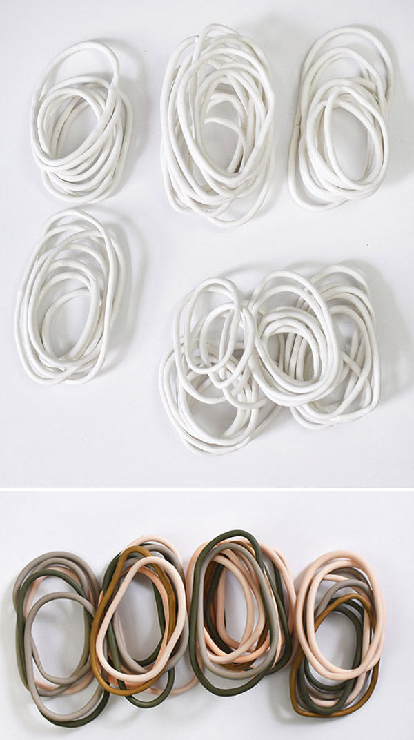 White and Colored Clay Rings