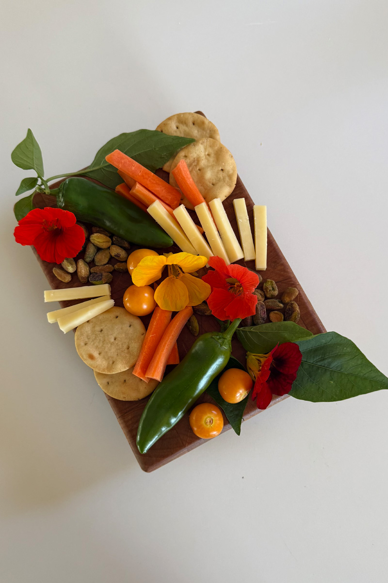 Cracker and cheese charcuterie board