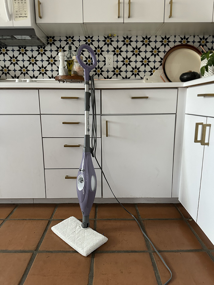 Steam Mopping Saltillo Tile floor