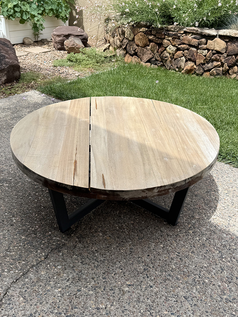 Cleaned teak table