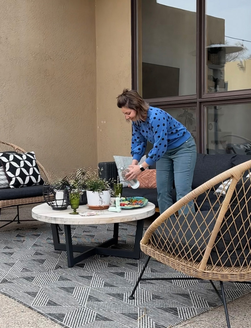 Outdoor teak table