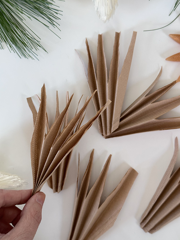 Folded Coffee Filter Sections