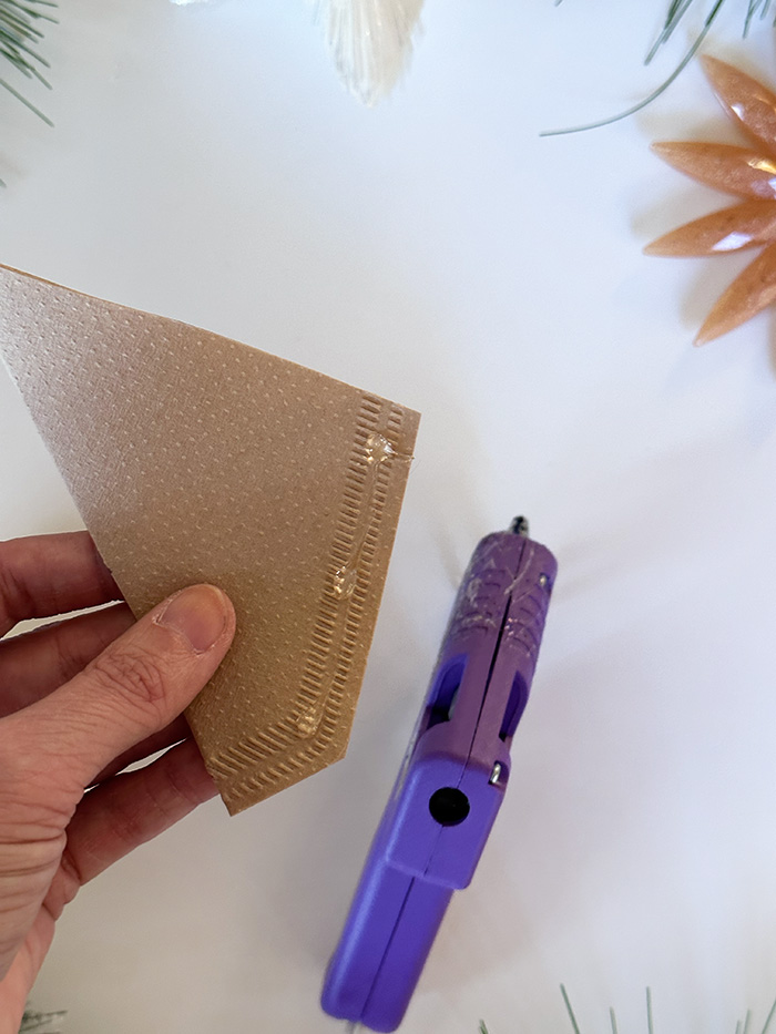 Coffee Filter hot glue
