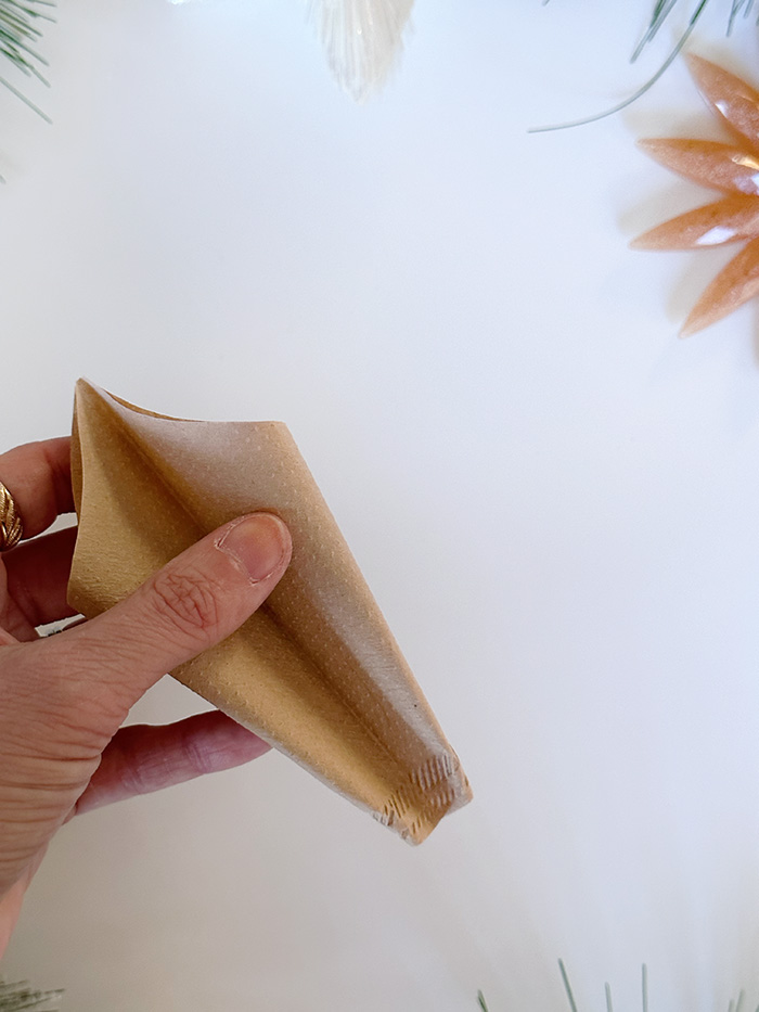 Coffee Filter Bend fold