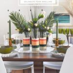 Color Block Vase Table Setting