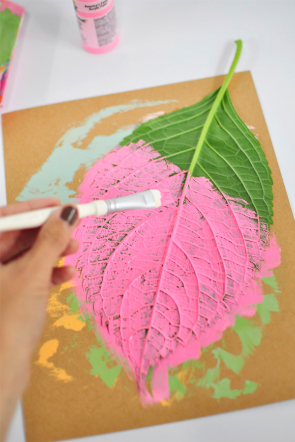 Pink Painted Leaf