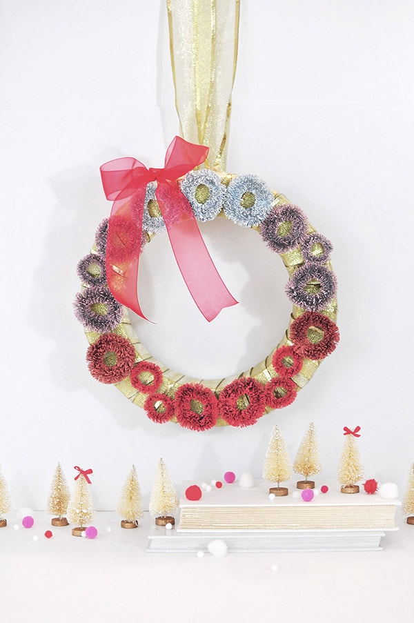 Colorful Ombre Christmas Wreath