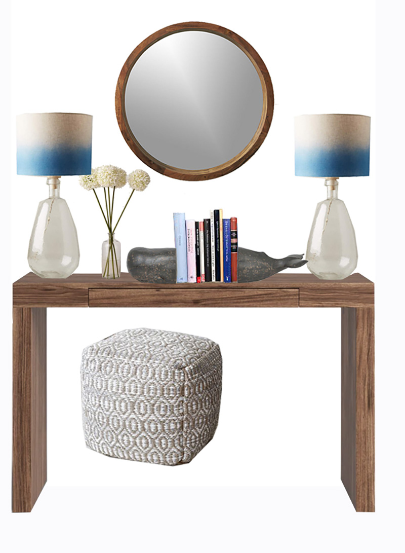 Mirror focal point Console Table styling