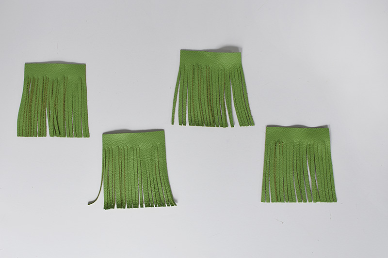Green Leather strands