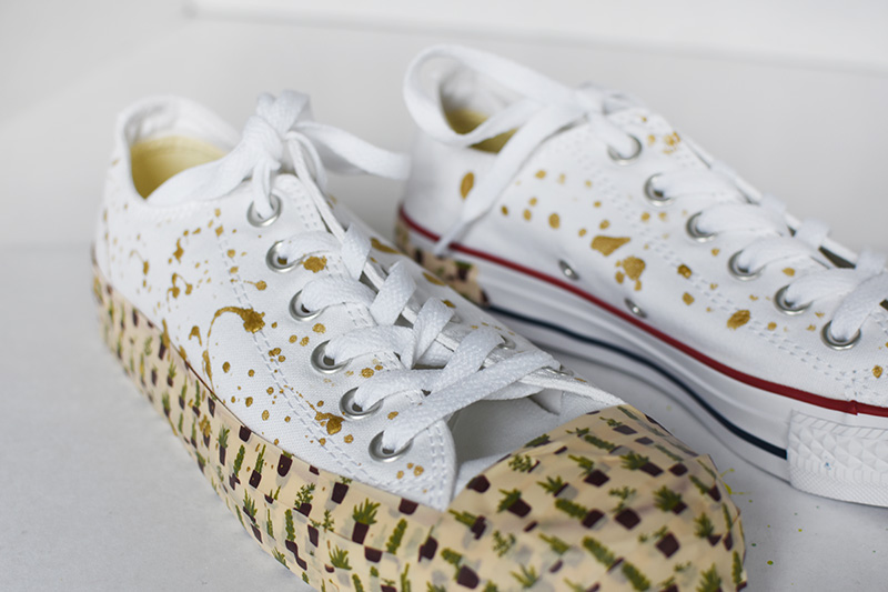 Washi tape on converse shoes