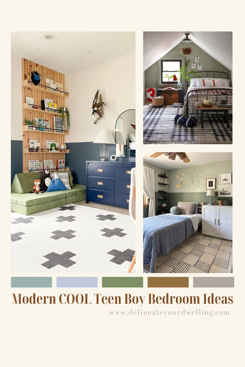 Blue, green and neutral Boy Bedroom Ideas