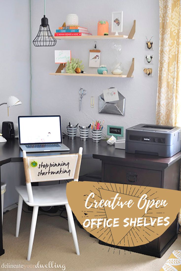 Creative Open Office Shelves