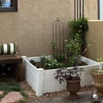 Cutting Vinyl Raised Garden beds - planted flower bed