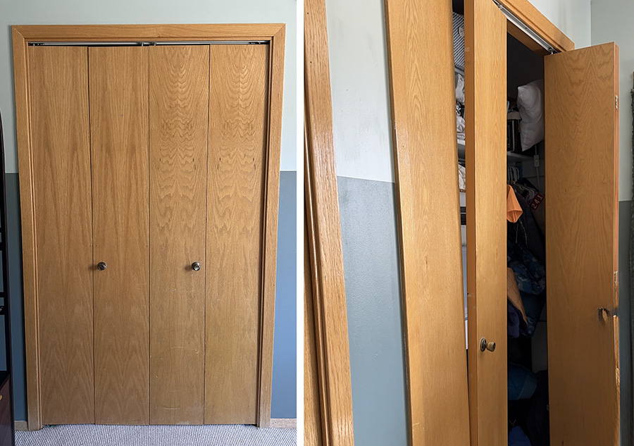 Broken Closet door before