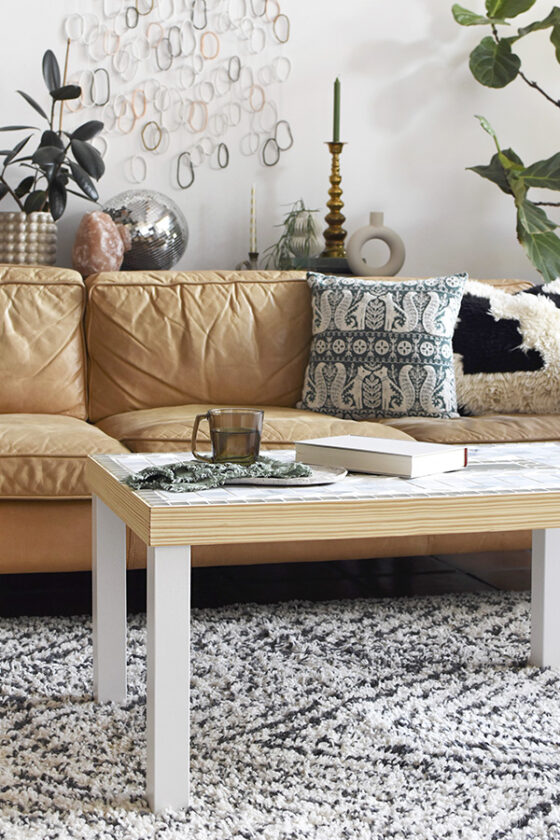IKEA hack, Geometric Tiled Coffee Table - Delineate Your Dwelling