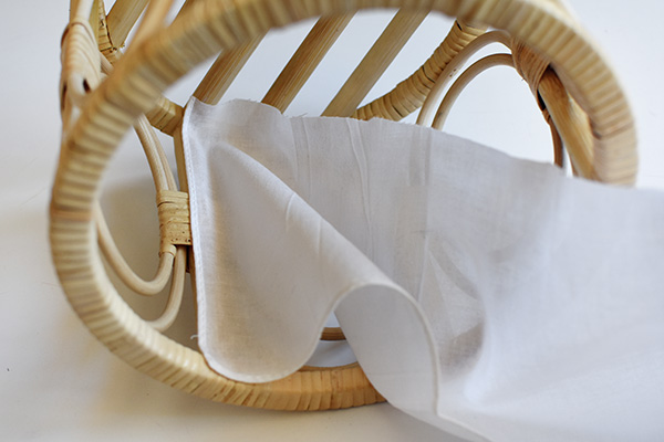 DIY Basket Lampshade cloth
