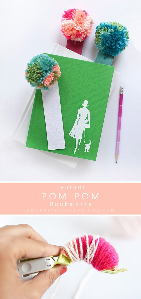 Pom Pom Maker Green Book Bookmark