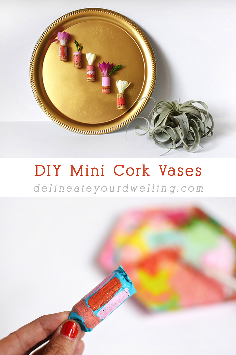 DIY Cork Flower Vases