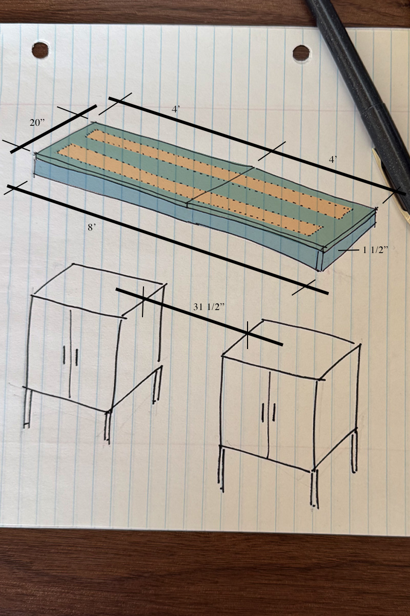 Building plans for outdoor bar top